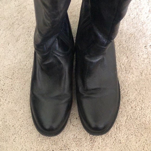 Steve Madden - size 9 Black Leather Over the Knee Boots - Picture 4 of 8